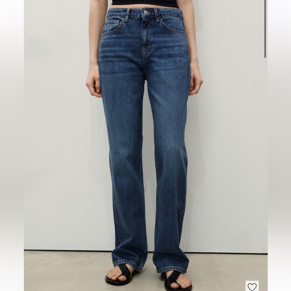 Mango MATILDA MEDIUM-RISE STRAIGHT-FIT JEANS size 2